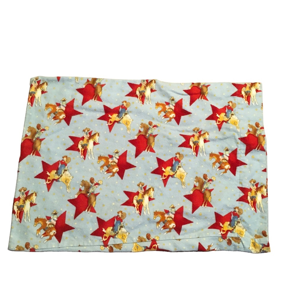 Childs cowboy western Super Soft Flannel pillowcase 100% cotton